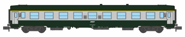 REE Modeles NW-147 - UIC CAR A9 Green/Grey White and Corail Logo Era V